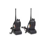 Dos radios walkie talkie Baofeng BF-888S UHF en color negro para comunicación clara y estable