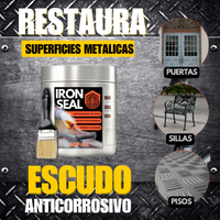 Tarro de 500g de Iron Seal, pintura restauradora anticorrosiva para eliminar óxido y proteger metales